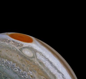 ​“朱诺”号木星探测器向地球发回太阳系最大气旋——木星大红斑的新图像