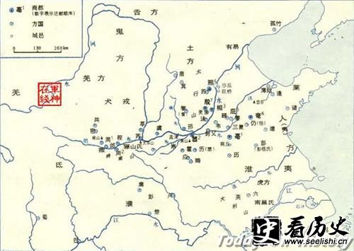 商朝疆域图