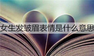 ​女生回复皱眉表情什么意思，怎么回她？