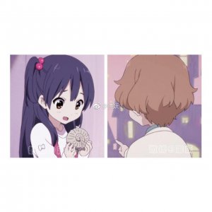 ​自截情侣头像《玉子市场》北白川馅子❤️悠月，好有爱啊~