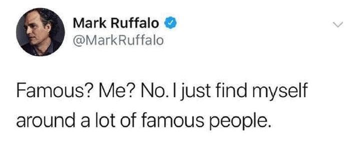 马克鲁法洛自己说是混在明星圈的人,网友:你怎么没看完整剧本?