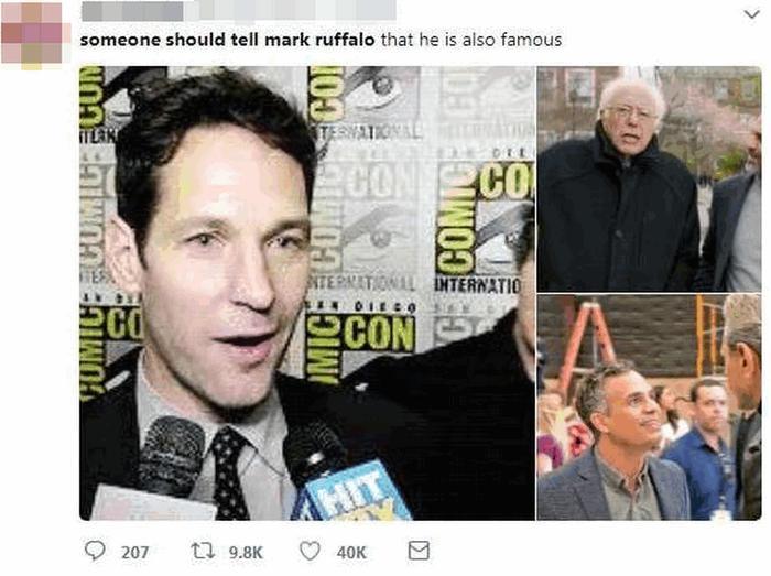 马克鲁法洛自己说是混在明星圈的人,网友:你怎么没看完整剧本?