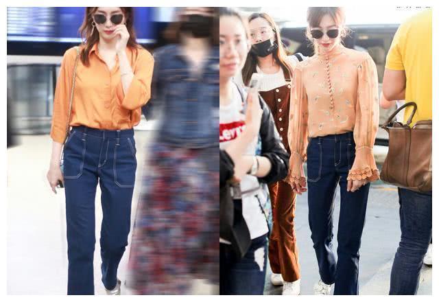 32岁江疏影戴米妮头饰迪士尼游玩,秒变18岁少女,腿好细!