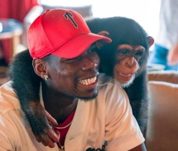 ​黑人球星博格巴，身高1米9体重168，女友是白人模特，已生下一子