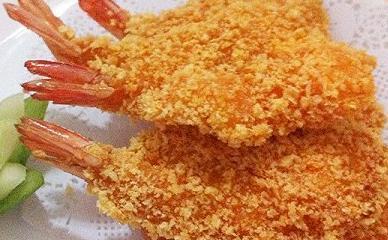 面包糠炸虾，外脆里嫩，又香又简单，大人小孩都爱吃！