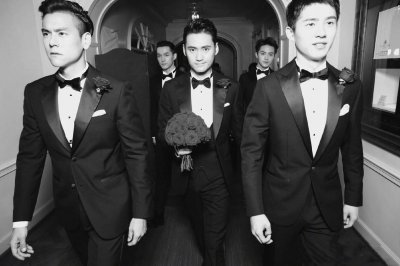 ​毫不夸张史上最帅伴郎团，这颜值就问还有谁