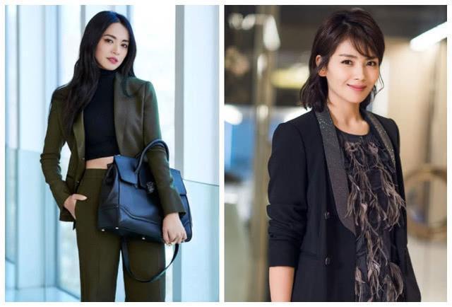 姚晨和刘涛罕见同框，穿同款吊带黑裙，同是70后，更喜欢谁的演绎