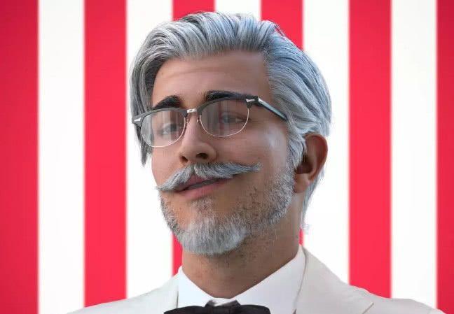 肯德基爷爷换造型，新版造型酷似彭于晏，转眼就成偶像派