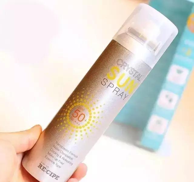RE:CIPE水晶防晒喷雾真假对比