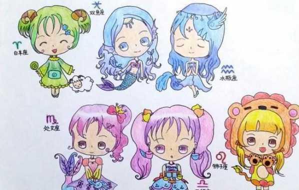 十二星座动漫萌少女:求十二星座Q版萌图（十二星座全）