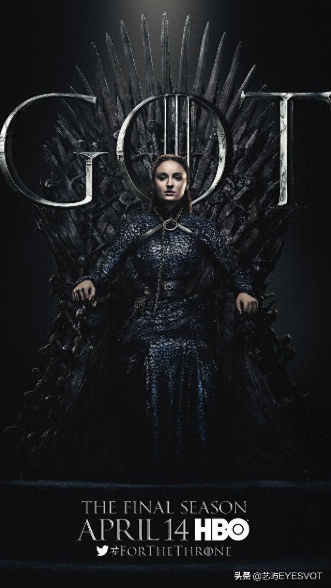 权利的游戏第8季20张海报完整版，皆坐铁王座，期待最终章