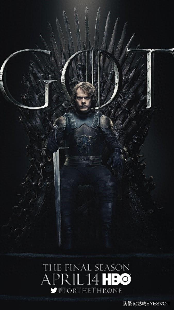 权利的游戏第8季20张海报完整版，皆坐铁王座，期待最终章