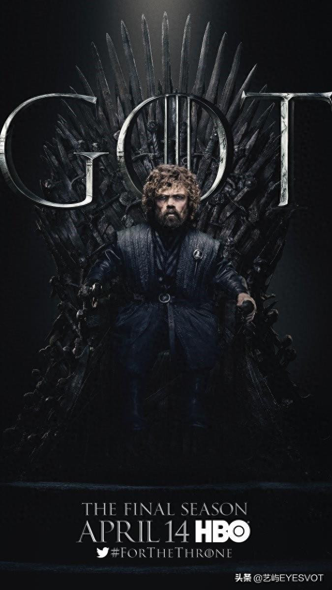 权利的游戏第8季20张海报完整版，皆坐铁王座，期待最终章
