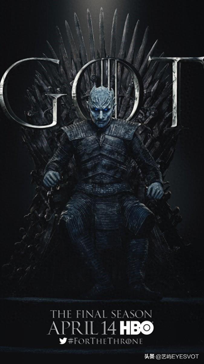 权利的游戏第8季20张海报完整版，皆坐铁王座，期待最终章