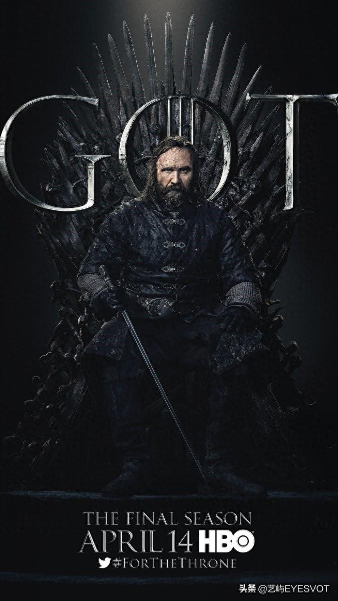权利的游戏第8季20张海报完整版，皆坐铁王座，期待最终章