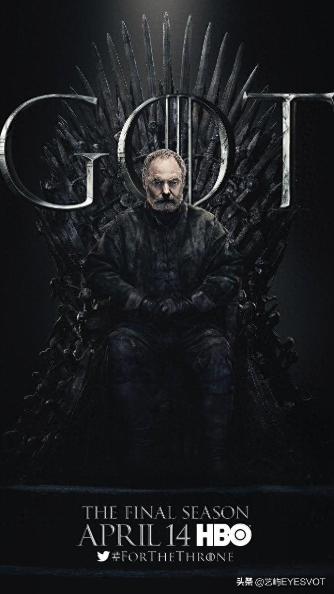 权利的游戏第8季20张海报完整版，皆坐铁王座，期待最终章