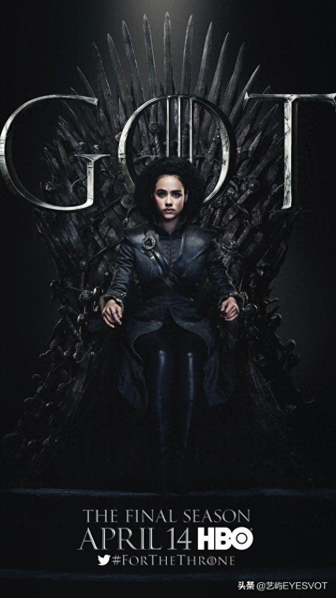 权利的游戏第8季20张海报完整版，皆坐铁王座，期待最终章