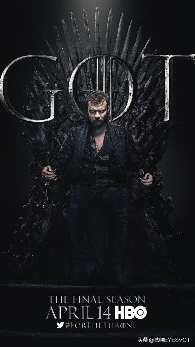 权利的游戏第8季20张海报完整版，皆坐铁王座，期待最终章