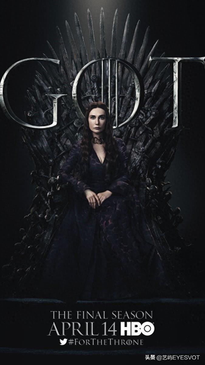 权利的游戏第8季20张海报完整版，皆坐铁王座，期待最终章