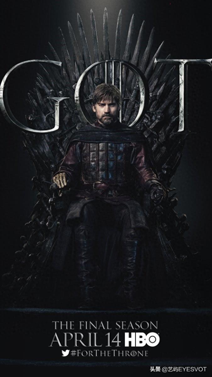 权利的游戏第8季20张海报完整版，皆坐铁王座，期待最终章