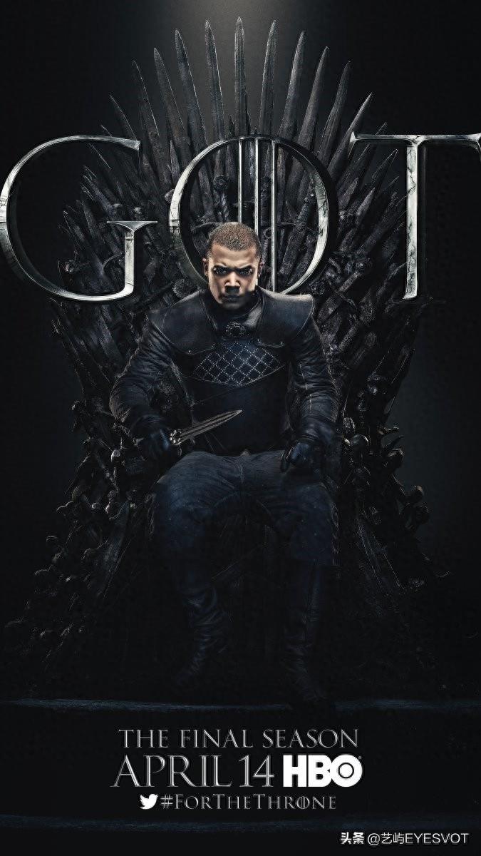 权利的游戏第8季20张海报完整版，皆坐铁王座，期待最终章