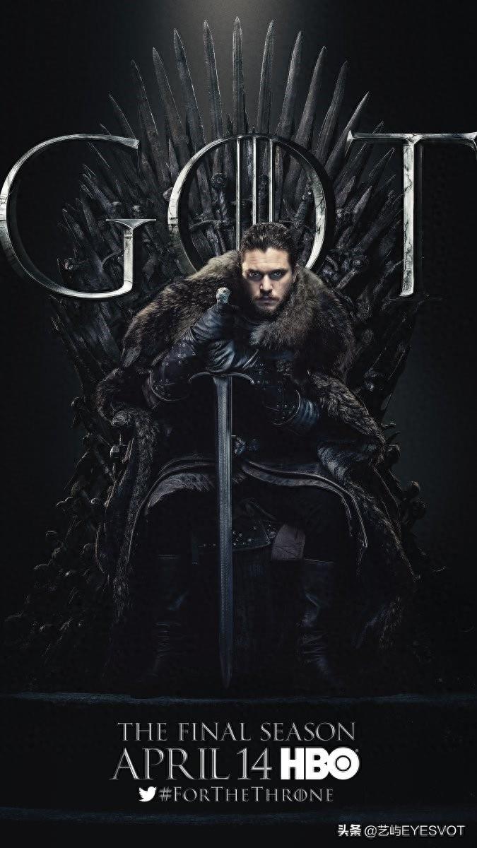 权利的游戏第8季20张海报完整版，皆坐铁王座，期待最终章