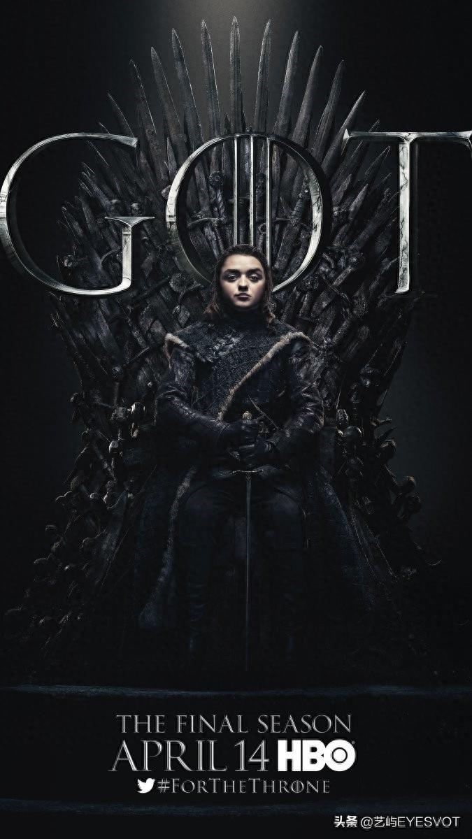 权利的游戏第8季20张海报完整版，皆坐铁王座，期待最终章