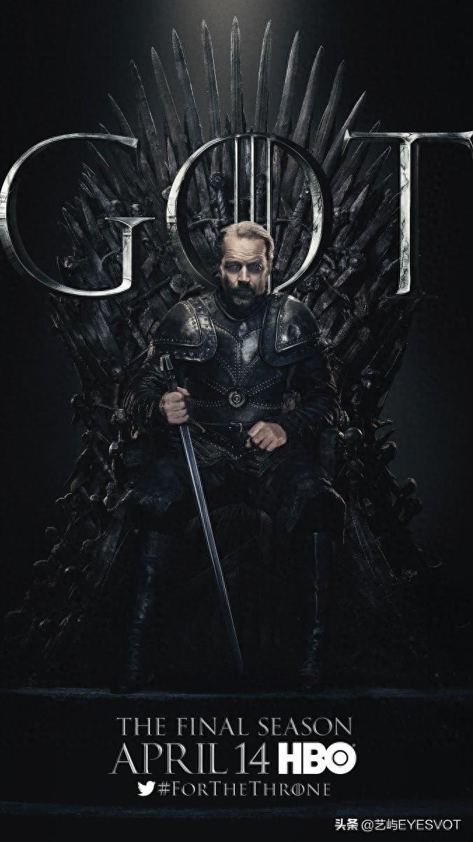 权利的游戏第8季20张海报完整版，皆坐铁王座，期待最终章