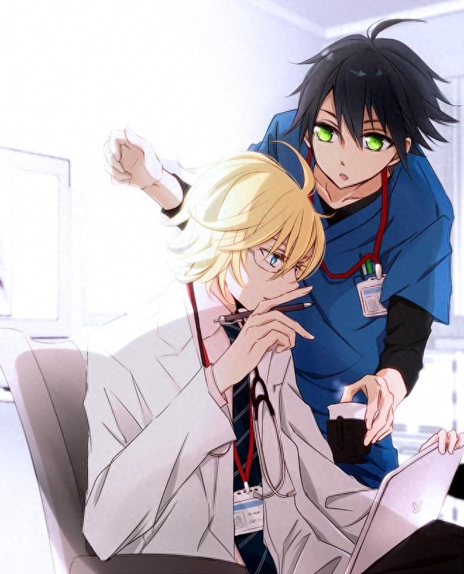 终结的炽天使里的最佳CP,百夜米迦尔和百夜优一郎基情满满