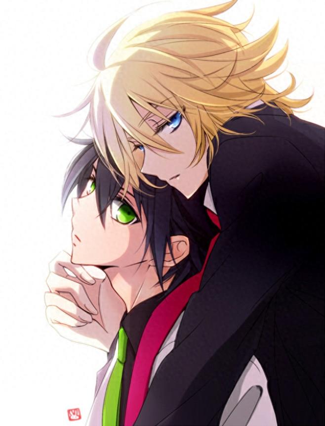 终结的炽天使里的最佳CP,百夜米迦尔和百夜优一郎基情满满