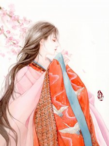 ​画师白岫笔下的古风人物，巧笑倩兮，美艳不可方物