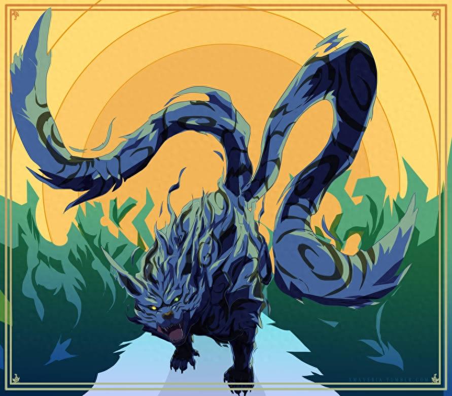 火影忍者九大尾兽霸气组图,八尾和九喇嘛莫名呆萌