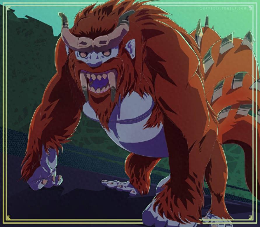 火影忍者九大尾兽霸气组图,八尾和九喇嘛莫名呆萌