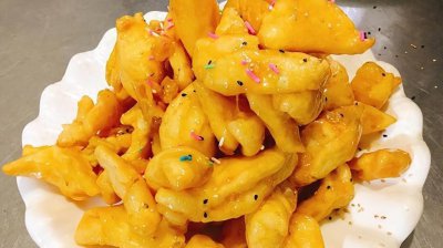 ​拔丝白果的正宗做法，色泽金黄，香甜酥脆！