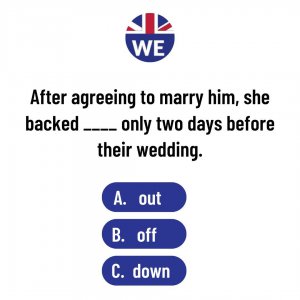 ​英语语法：back out 退出，放弃，食言