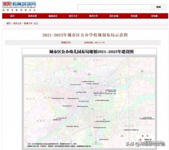​2021-2023年洛阳公办学校布局规划图曝光，以后买房有目标了
