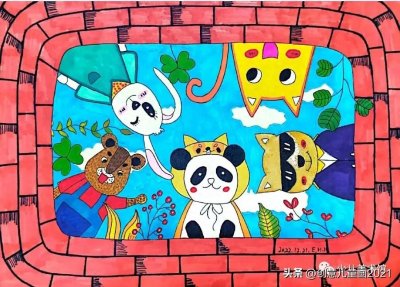 ​48张可爱的儿童画范画来啦，简单又好看，很棒的教学素材！