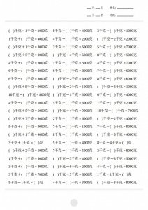 ​数学老师强烈推荐！克与千克之间的计算互换2000题，值得家长收藏