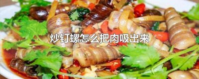 ​螺丝怎么炒容易吸出 螺丝怎么把肉取出来炒啊