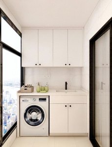 ​洗衣机放在阳台上实在太坑了，看看网友家的设计，高级美观