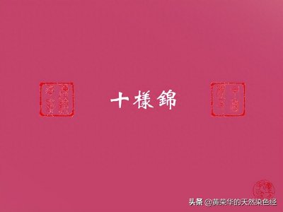 ​中国传统色彩：十样锦初探