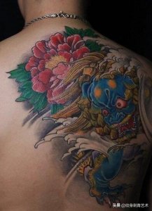 ​日式彩绘般若霸气纹身图案