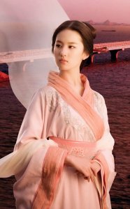 ​刘亦菲最美的古装壁纸：西施醉舞娇无力，笑倚东窗白玉窗。