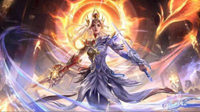 ​花木兰的经典古风皮肤，冠军飞将人气超高，fly功劳占一半